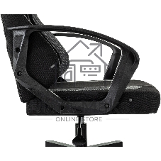 Кресло игровое Knight Optimum черный/серый крестов. пластик