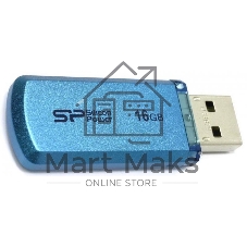 Флешка USB Silicon Power Helios 101 (SP016GBUF2101V1B), 16Gb, USB 2.0, Type-A, R/W 18/12, голубой