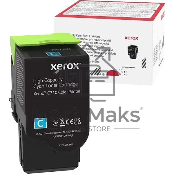 Картридж лазерный XEROX C310 голубой 5,5K (006R04369)