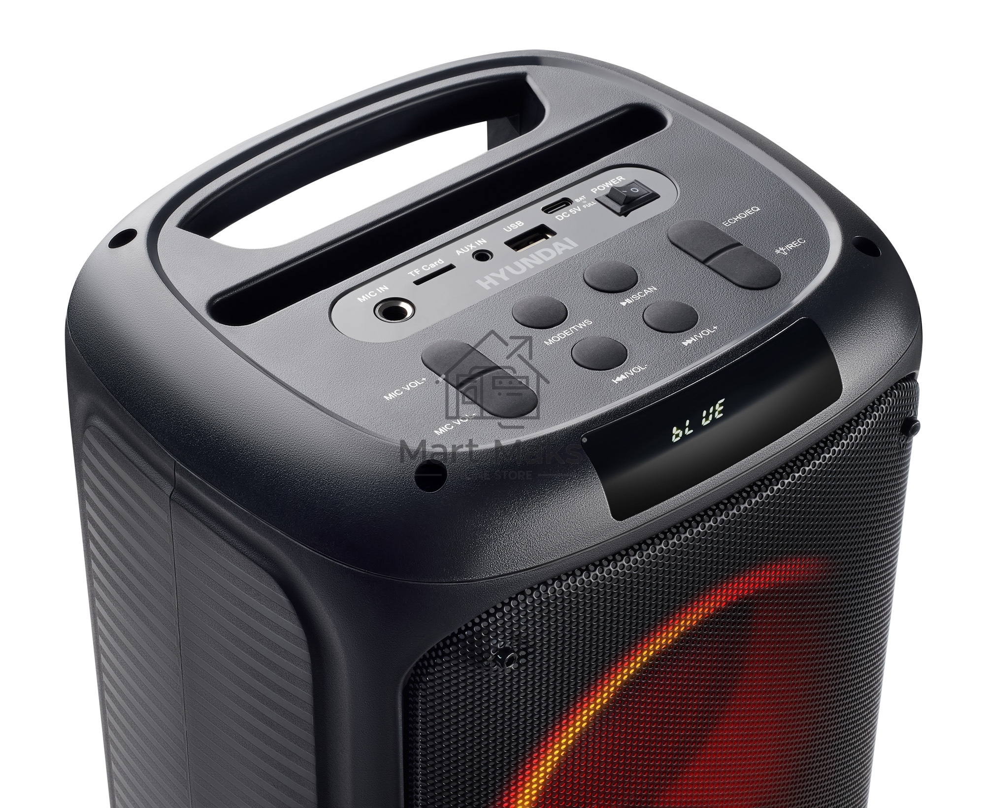 Минисистема Hyundai H-MC1231 черный 40Вт FM USB BT micro SD