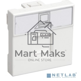 Розетка информационная РКИ-20-00-П RJ-45 UTP кат.5e (на 2 модуля) ПРАЙМЕР белая IEK