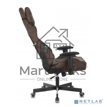 Кресло игровое Бюрократ VIKING KNIGHT LT10 FABRIC коричневый крестовина металл/пластик