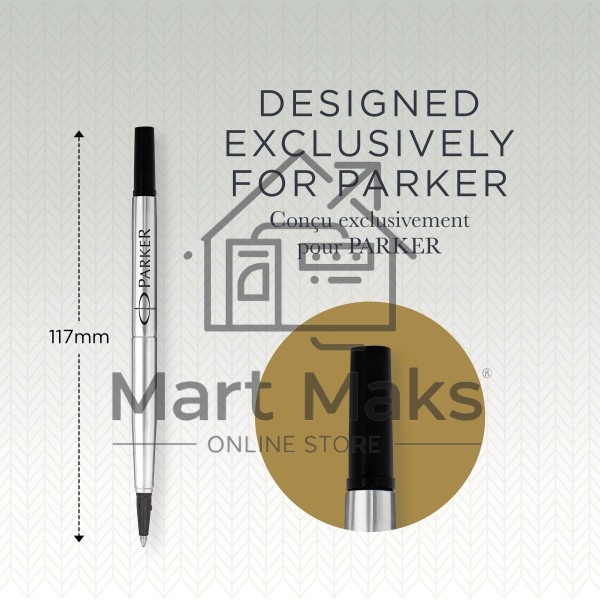 Стержень роллер Parker Quink Z01 (CW1950277) F 0.5мм, черные чернила, без упаковки