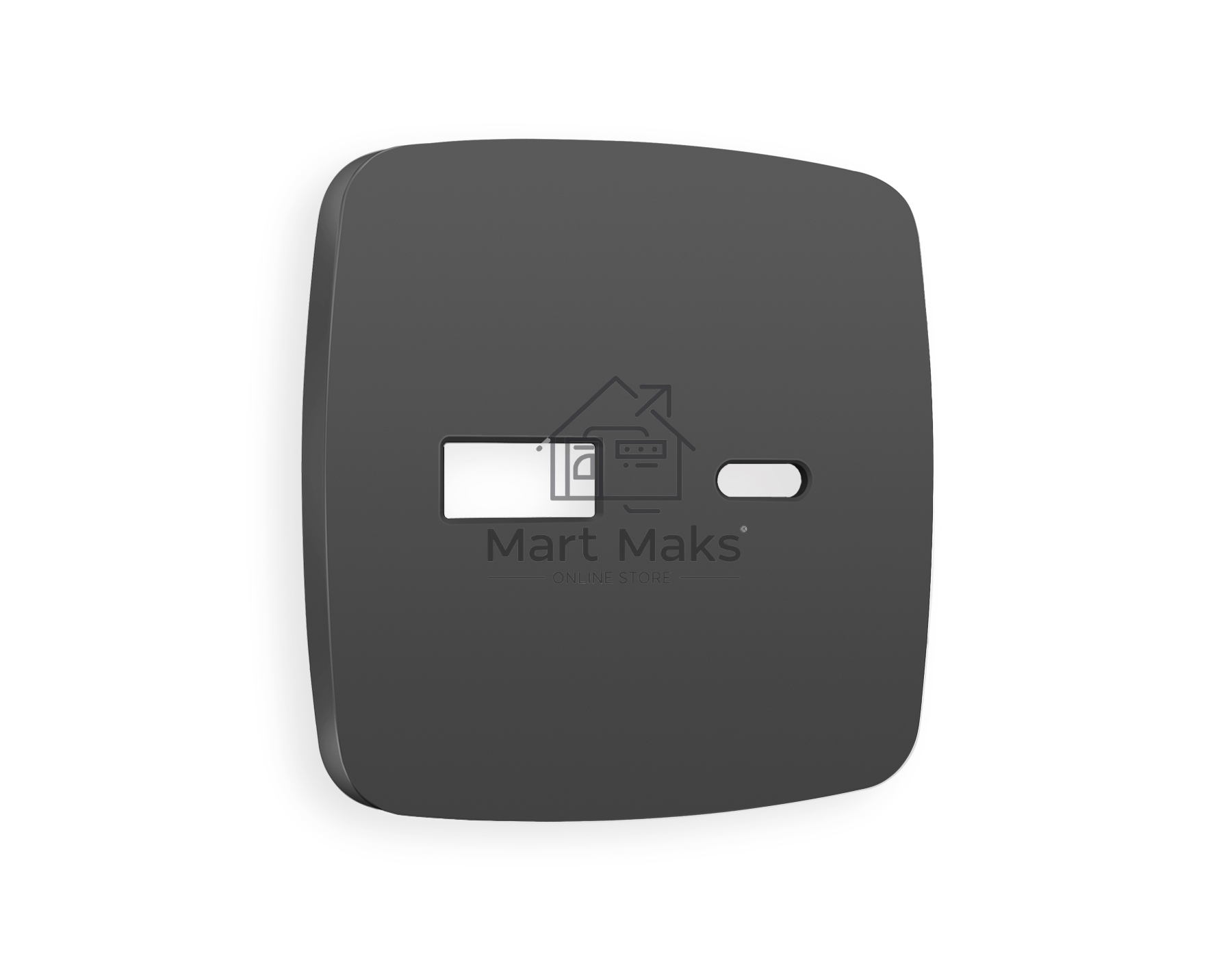 Лицевая панель OMEGA (Графит Мягкое касание) для розетки 2USB тип A+C QUANT OP9110