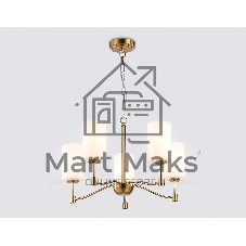 Люстра Ambrella light LH56051/5 BS/FR латунь/белый матовый E14*5 max 40W D590*950
