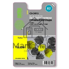 Картридж струйный Cactus CS-C4913 №82 желтый (72 мл) для HP Design Jet 500/800C