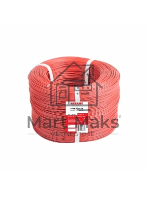 Провод ПГВА Rexant 1х0.50 мм², Cu, красный, бухта 500 м