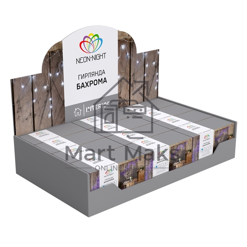 Гирлянда Айсикл NEON-NIGHT (255-009)(бахрома) светодиодный, 1,8 х 0,5 м, прозрачный провод, 230 В, диоды RGB