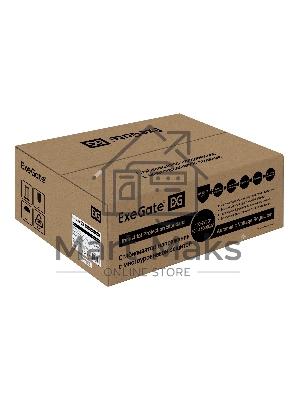 Стабилизатор напряжения ExeGate Master AV-10000 (10000ВА, 140-260В, цветной дисплей, 220В±8%, КПД 98%, 5 уровней защиты, задержка, усиленный метал.корпус, клем.колодка+евророзетка, RTL)