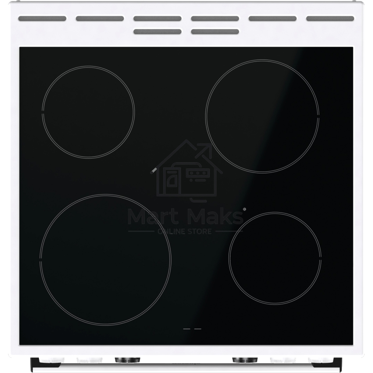 Плита электрическая Gorenje GEC6C40WD белый, конфорок 4 электрических, духовка 71 л, 60 см x 85 см x 60 см