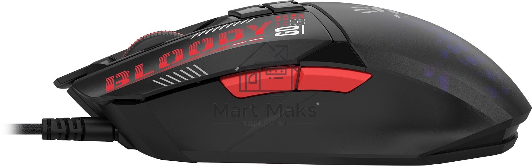 Мышь проводная A4Tech Bloody W60 Max Mini черный, 12000 dpi, USB, кнопки - 9