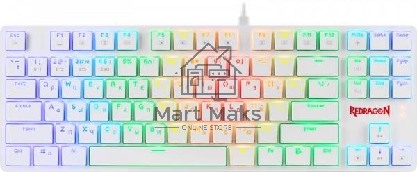 Клавиатура Redragon Anubis беспроводная, USB, Bluetooth/Радиоканал, белый
