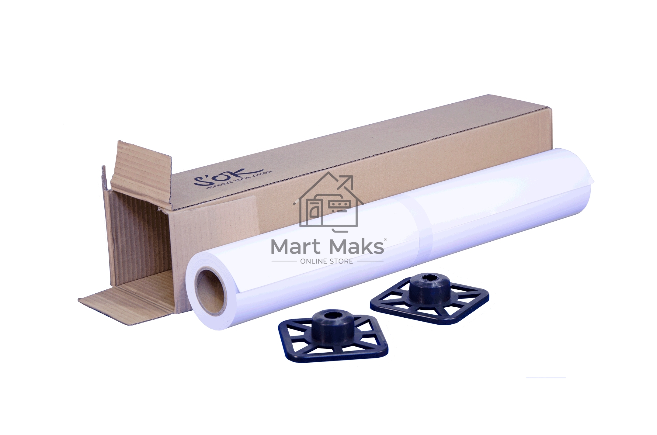 Бумага S'OK универсальная матовая с покрытием для широкоформатной печати 24'' A1 610х45,7м втулка 50