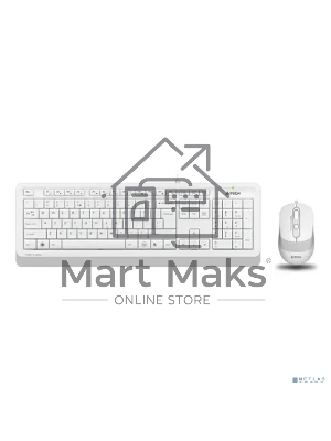 Комплект клавиатура + мышь A4Tech Fstyler F1010 клав:белый/серый мышь:белый/серый USB Multimedia