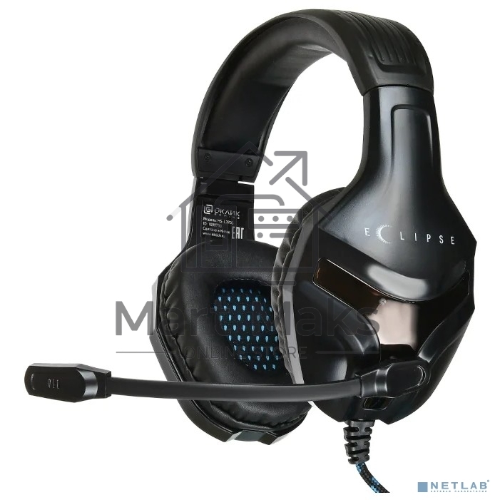 Наушники с микрофоном Oklick HS-L370G ECLIPSE черный 1.9м мониторы оголовье