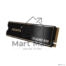 Накопитель SSD ADATA LEGEND 900, 2000Gb, PCIe 4.0 x4, 2280, NVMe, R/W 7000/5400, с радиатором