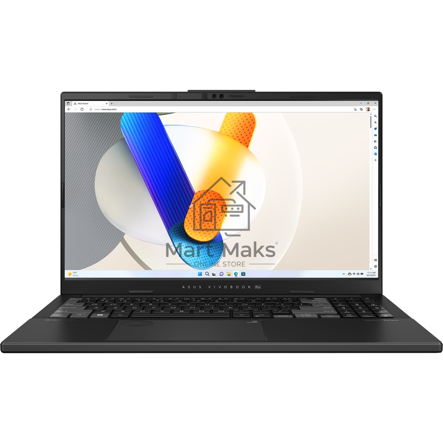 Ноутбук ASUS VivoBook Pro 15 OLED N6506MU Ultra 7 155H 16Gb SSD 1Tb NVIDIA RTX 4050 6Gb 15,6 2.8K OLED Cam 75Вт*ч No OS Серый N6506MU-MA100 90NB12Z3-M00570