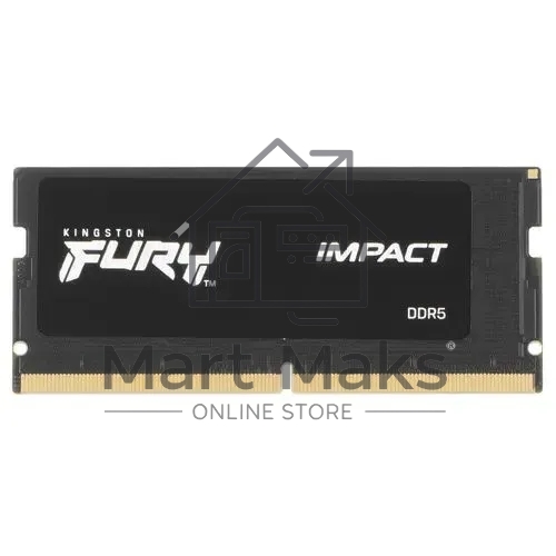 Оперативная память Kingston Fury Impact, DDR5, 16GB (1x16 GB), 5600 MHz, CL40, SO-DIMM