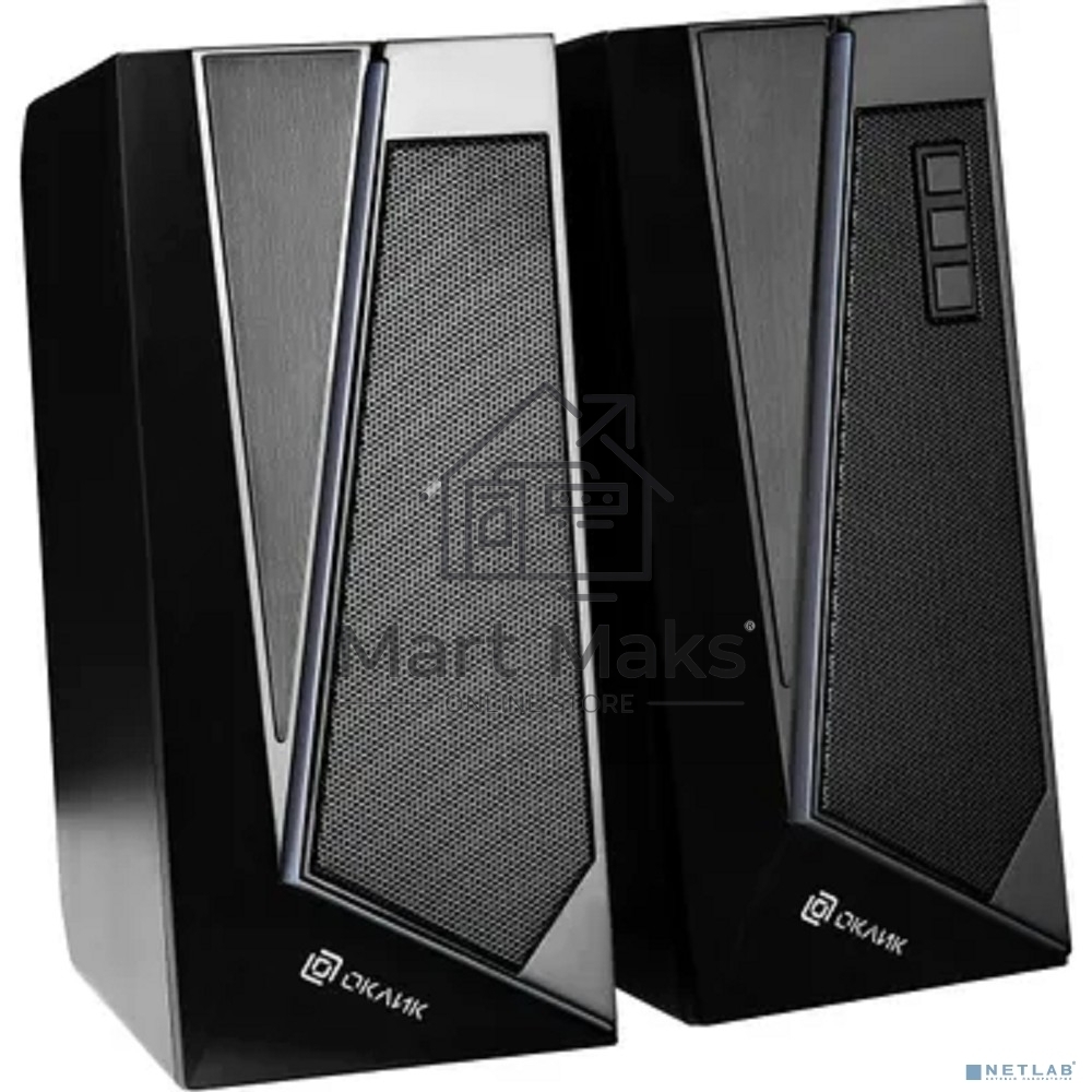 Колонки Oklick OK-125 2.0 черный 12Вт