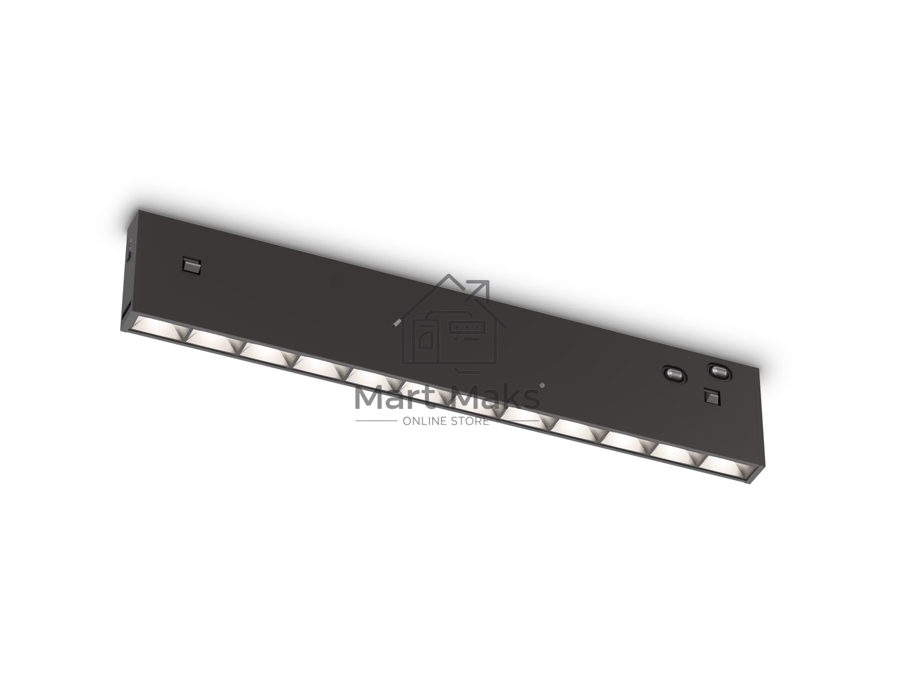 Трековый светильник GL2335 BK черный IP20 10W 3CCT 3000/4200/6400K 48V 200*10*37