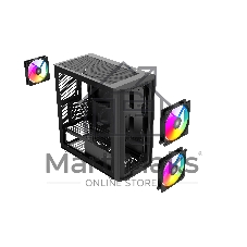 Корпус SAMA S30, Mini-Tower, чёрный, 2 x 140 мм, 1 x 120 мм