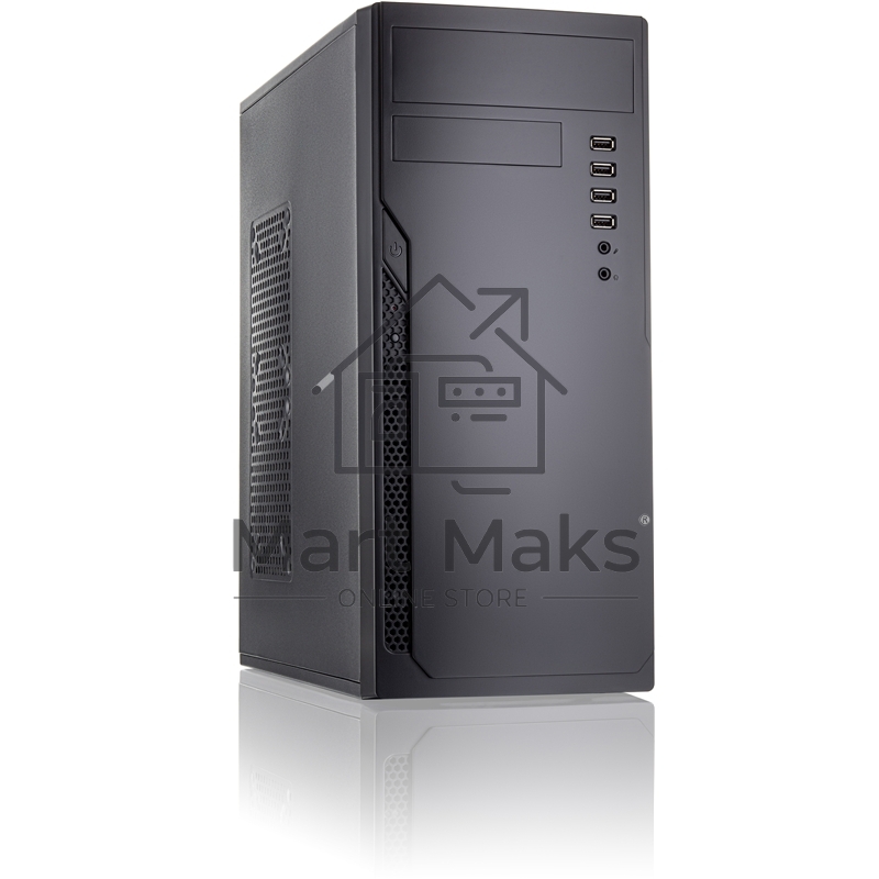 Компьютерный корпус c блоком питания 500 Ватт Case Foxline FL-301, ATX, 1x5.25EXT, 1x3.5EXT, 4x3.5INT, 4xUSB2.0, HDA, w/o FAN, w/500W ATX PSU, w/1.2m EU pwr cord