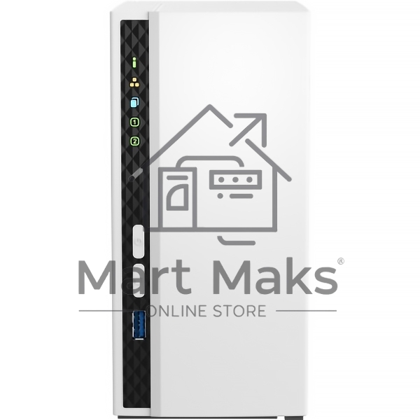 Сетевое хранилище SMB QNAP TS-233 NAS 2 HDD trays. ARM 4-core Cortex-A55 2.0GHz, ram 2 GB (max), 1x1GbE, 2xUSB 2.0 port,1xUSB 3.2 Gen 1