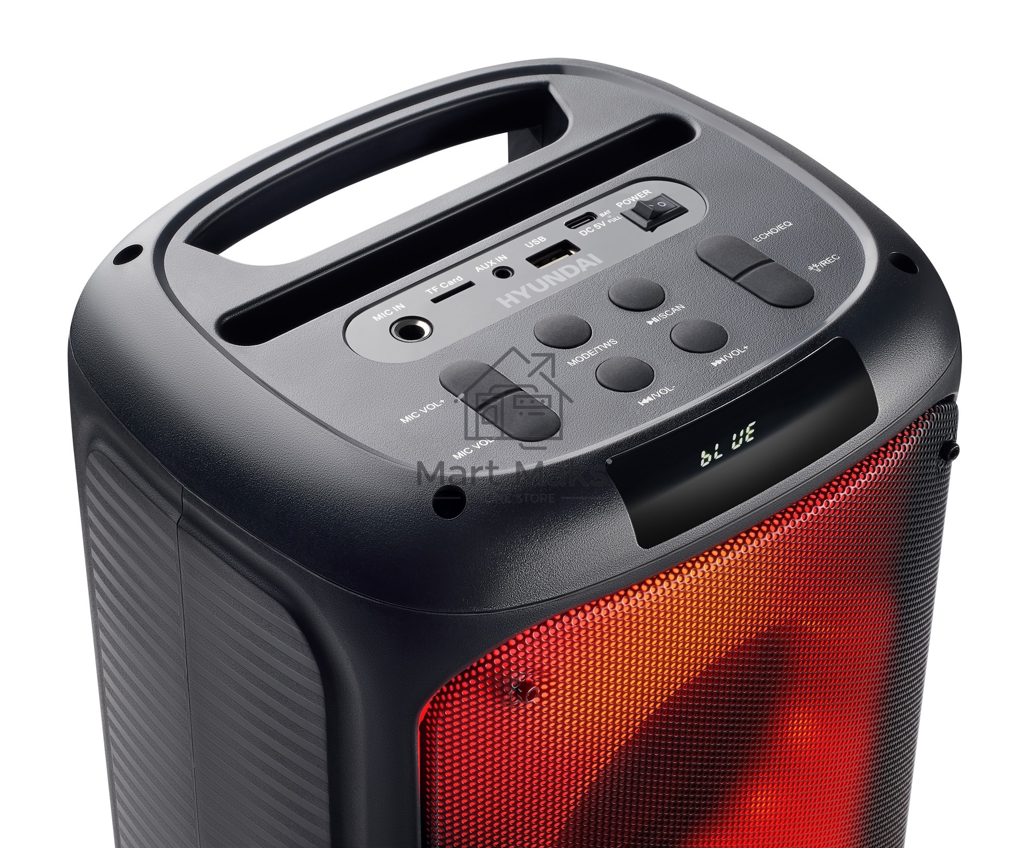 Минисистема Hyundai H-MC1231 черный 40Вт FM USB BT micro SD