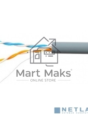 Кабель SkyNet Light UTP indoor 2x2x0,46, медный, FLUKE TEST, кат.5e, однож., 100 м, box, серый