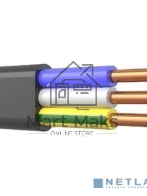 Кабель силовой медный ВВГ-Пнг(А)-LS 3x2,5 мм², длина 50 метров, ГОСТ 31996-2012, ТУ 16.К71-310-2001 Rexant
