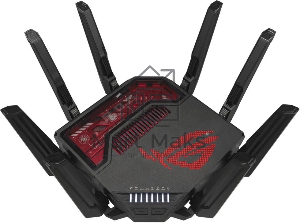 Маршрутизатор ASUS GT-BE19000, черный/красный, 90IG0850-MO9A0V