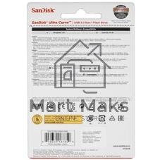 Флешка USB 256Gb SanDisk CZ550 Ultra Curve, USB 3.2 Blue