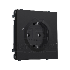 Комплект механизма электрической розетки SIGMA Черный Мягкое касание 50Hz 2P+E с/з 16A-250V QUANT PRO (SP9860, PR141)