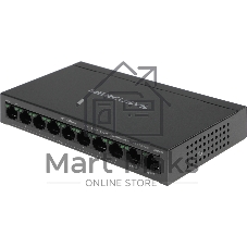 Коммутатор Mercusys MS110CP, 8×100 Мбит/с PoE + 2×1 Гбит/с, неуправляемый