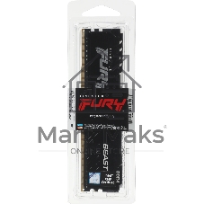 Оперативная память Kingston Fury Beast Black, DDR4, 8GB (1x8GB), 3200MHz, CL16, с радиатором, черный