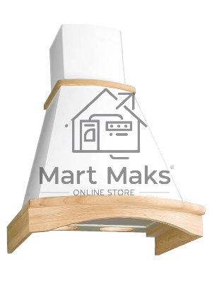 Вытяжка каминная Elikor Ротонда 50П-650-П3Л бежевый/неокрашенный дуб управление: ползунковое (1 мотор)