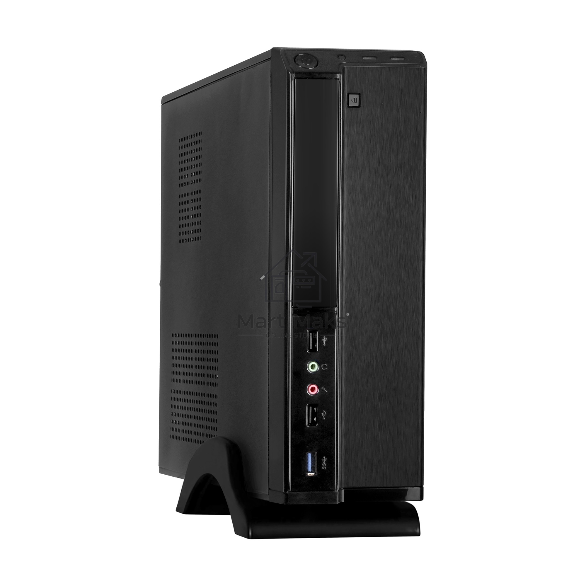Компьютерный корпус Desktop ExeGate MI-207U-400W-8 (miniITX/mATX, БП M400 с вент. 8см, 1*USB+1*USB3.0, аудио, черный)
