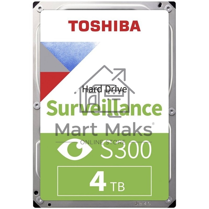 Жесткий диск Toshiba HDD SATA3 4Tb Surveillance S300 (SMR) 5400 256Mb (analog HDWT740UZSVA)