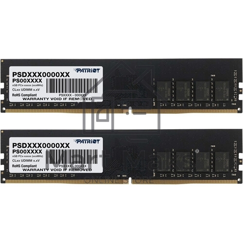 Оперативная память Patriot Signature, DDR4, 16GB (2x8 GB), 3200 MHz, CL22, DIMM