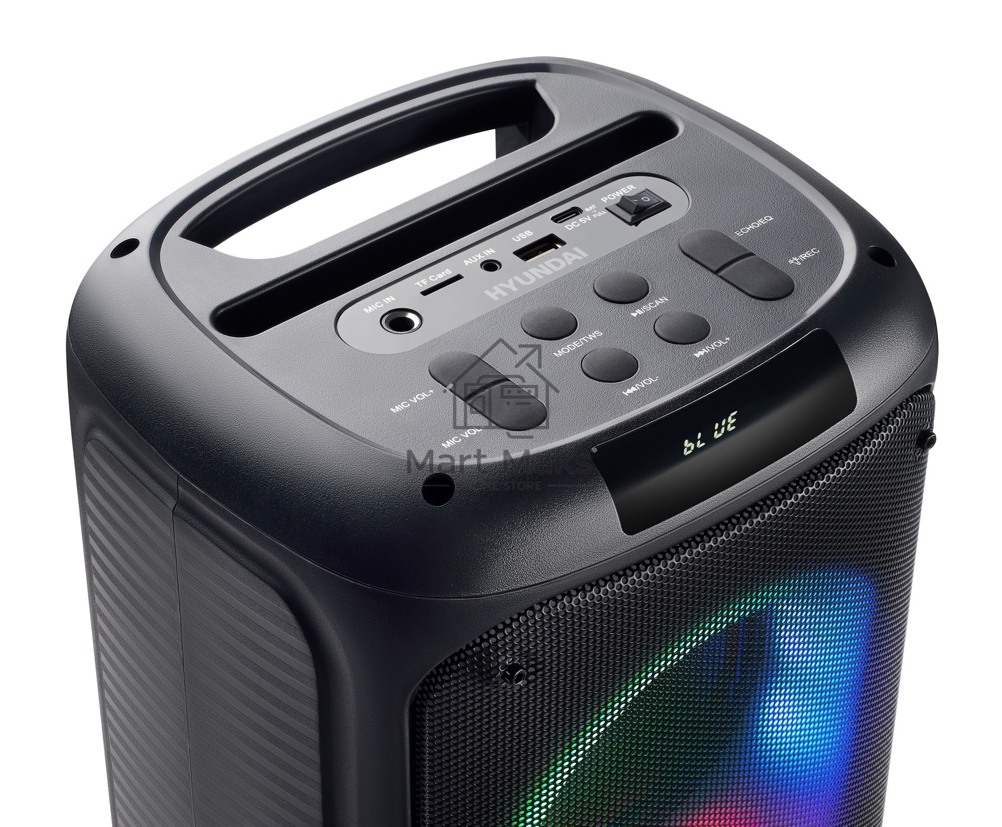 Минисистема Hyundai H-MC1231 черный 40Вт FM USB BT micro SD