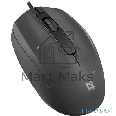 Мышь проводная Defender Alpha MB-507 черный, 1000 dpi, USB, кнопки - 3