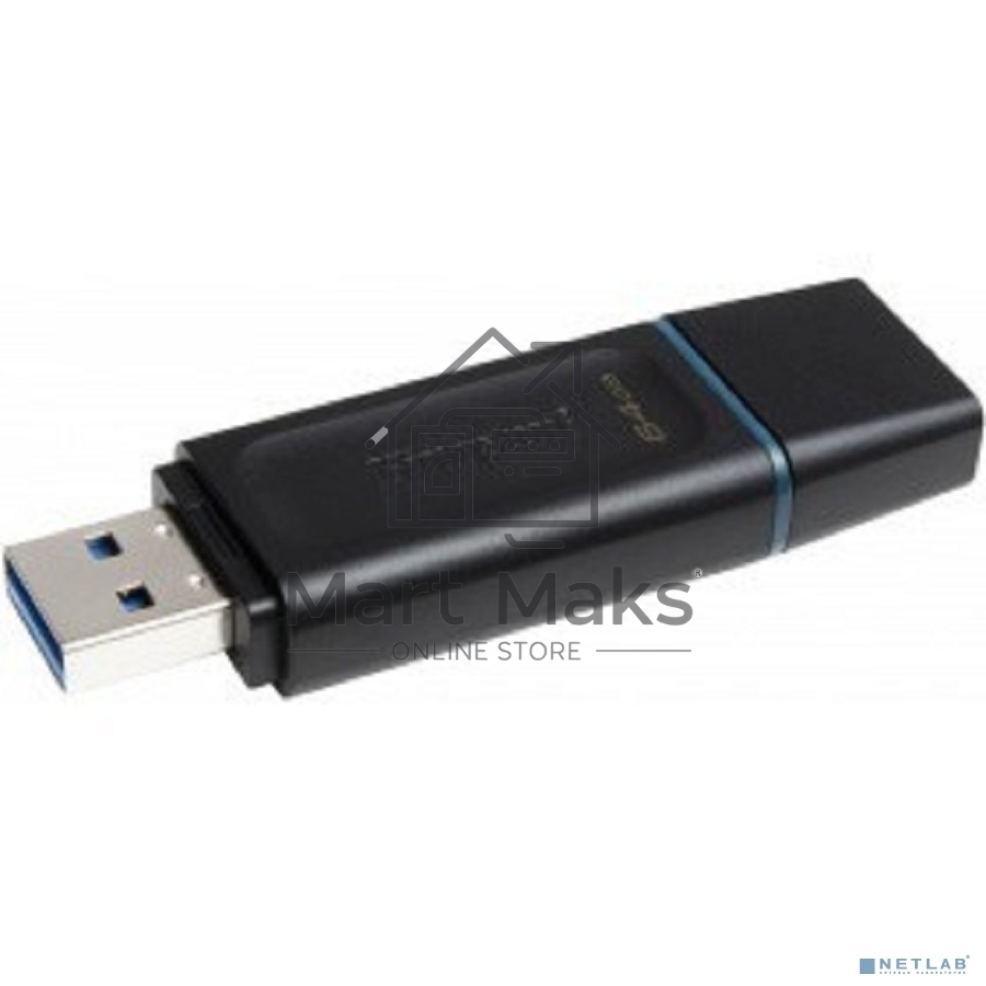 Флешка USB R/W R/W Kingston 64GB USB3.2 Gen 1 DataTraveler Exodia (Black + Teal)