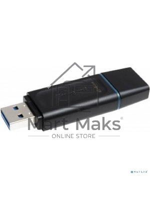 Флешка USB Kingston DataTraveler Exodia (DTX/64GB), 64Gb, USB 3.2 Gen 1, R/W 200/60, черный/бирюзовый
