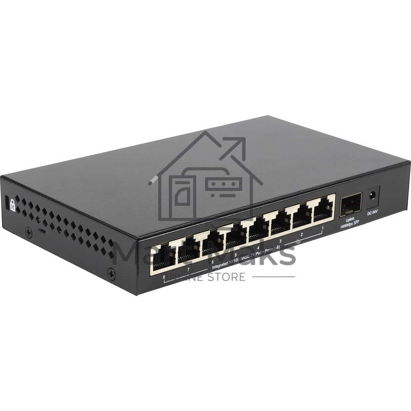 Неуправляемый 9-портовый PoE-коммутатор ORIGO OS1209P/A1A 10/100 Мбит/с