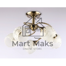 Светильник Ambrella light TR3199/5 SB/CL/FR бронза/прозрачный/белый матовый E27/5 max 40W D600*485
