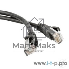 Патч-корд Hyperline U/­UTP, Cat.5е, LSZH, 3 м, черный 