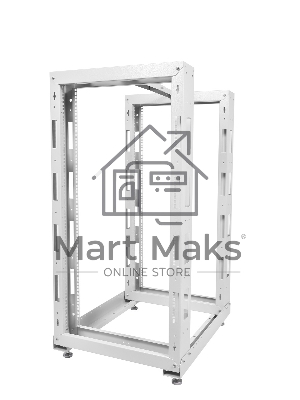 Стойка двухрамная ЦМО СТК-24.2 24U 620ммX800мм направл.закл.гайки 250кг серый