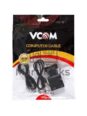 Переходник VCOM CA337A VGA(M)+audio+microUSB --> HDMI(F)1080*60Hz