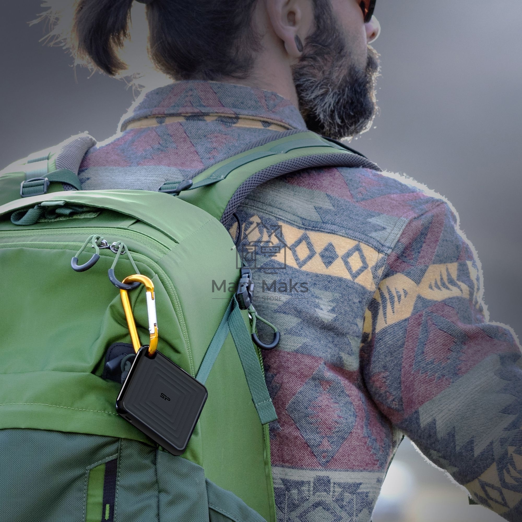 Внешний SSD 2TB Silicon Power PC60, External, USB 3.2 Type-C R/W - 540/500 MB/s черный