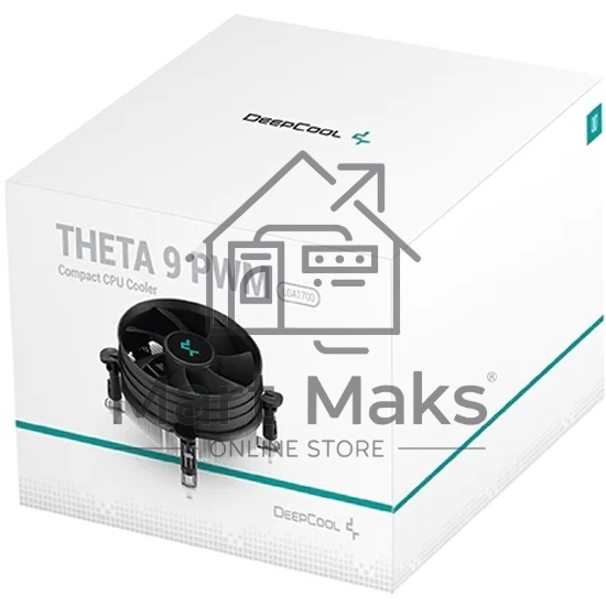 Кулер для процессора DEEPCOOL THETA 9 PWM 1700 черный/синий, 92 мм, алюминий, 3200 об/мин, 40.1 дБ, 4 pin, 65 Вт, 58 мм